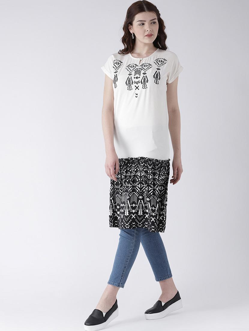 embroidered detail peplum tunic - 16764249 -  Standard Image - 1