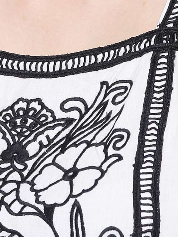 pom pom laced embroidered crop top  - 16764286 -  Standard Image - 4