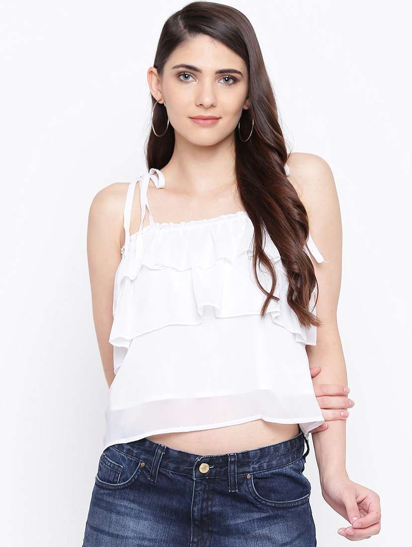 women's layered shoulder strap top