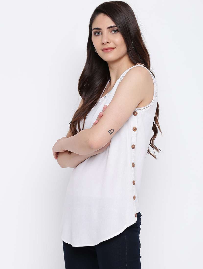 women's straight v neck top - 16764295 -  Standard Image - 1