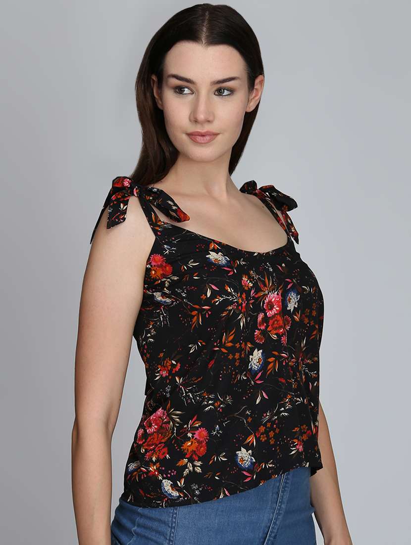 women's crop shoulder strap top - 16764312 -  Standard Image - 1