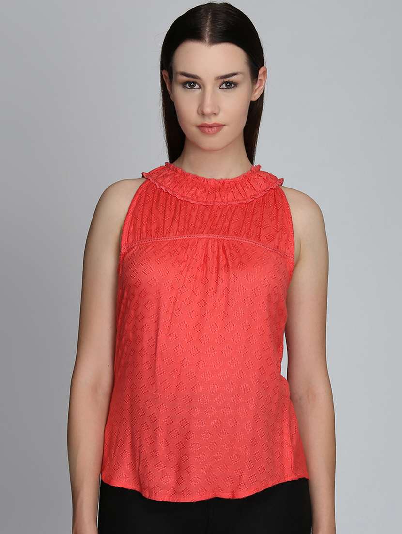 women's straight round neck top