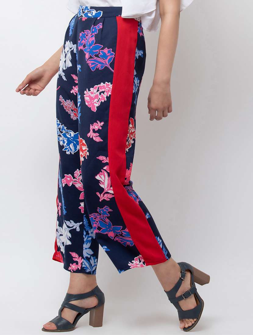 floral printed pleated wide leg pants - 16764401 -  Standard Image - 1