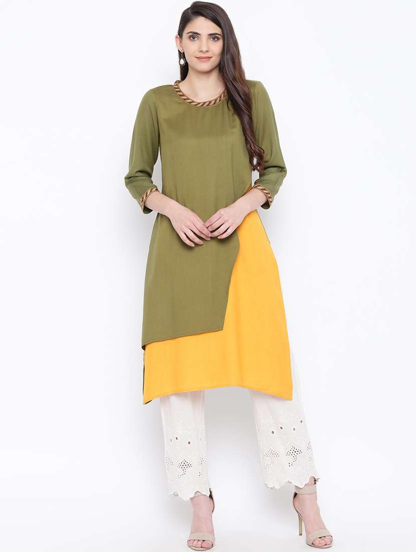 women's layered kurta