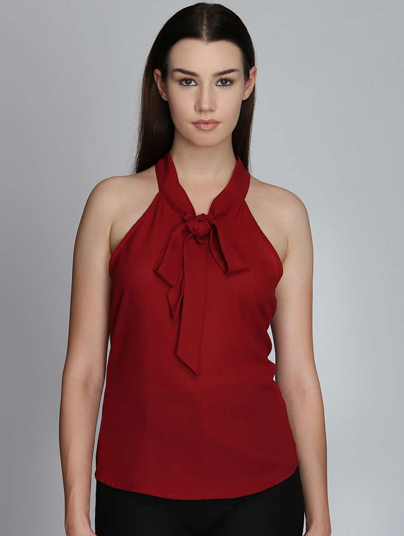 women's straight halter neck top