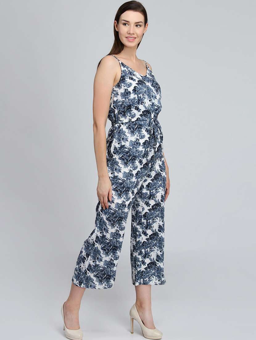 tie front floral jumpsuit - 16764731 -  Standard Image - 1