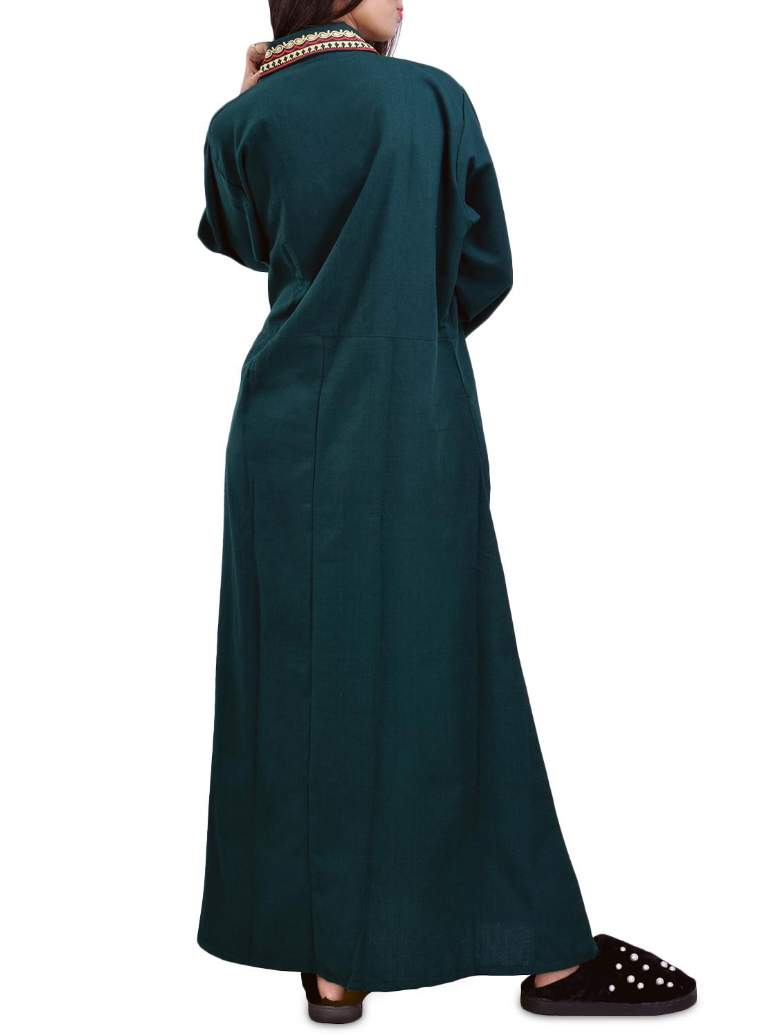 overlap solid night gown - 16764956 - Standard Image - 1