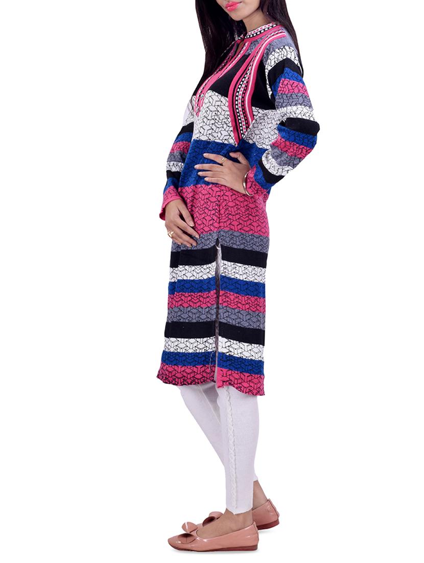 printed woolen kurta - 16764981 -  Standard Image - 1