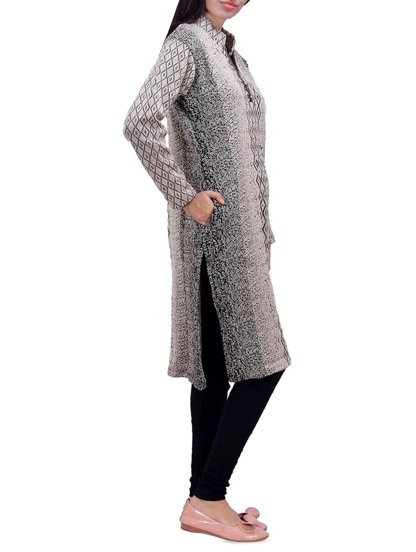 printed woolen kurta - 16764987 - Standard Image - 1