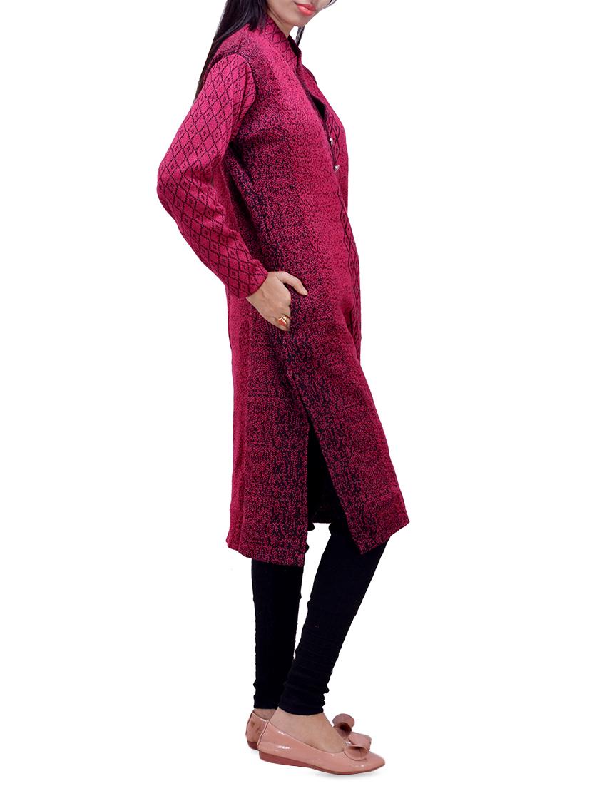 printed woolen kurta - 16764990 - Standard Image - 1