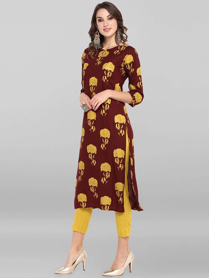 floral print kurta pant set - 16765174 - Standard Image - 1
