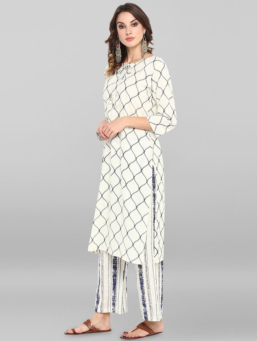 printed kurta palazzo set - 16765191 - Standard Image - 1