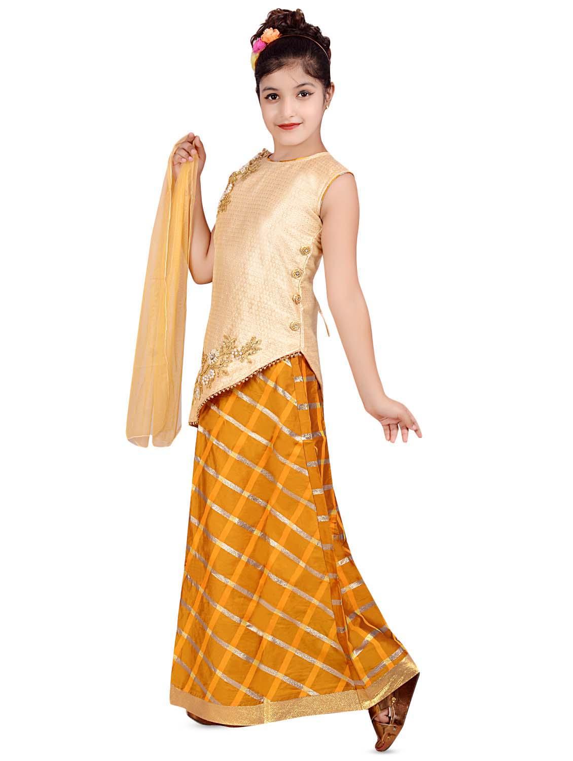 yellow silk blend lehenga choli - 16765916 -  Standard Image - 1