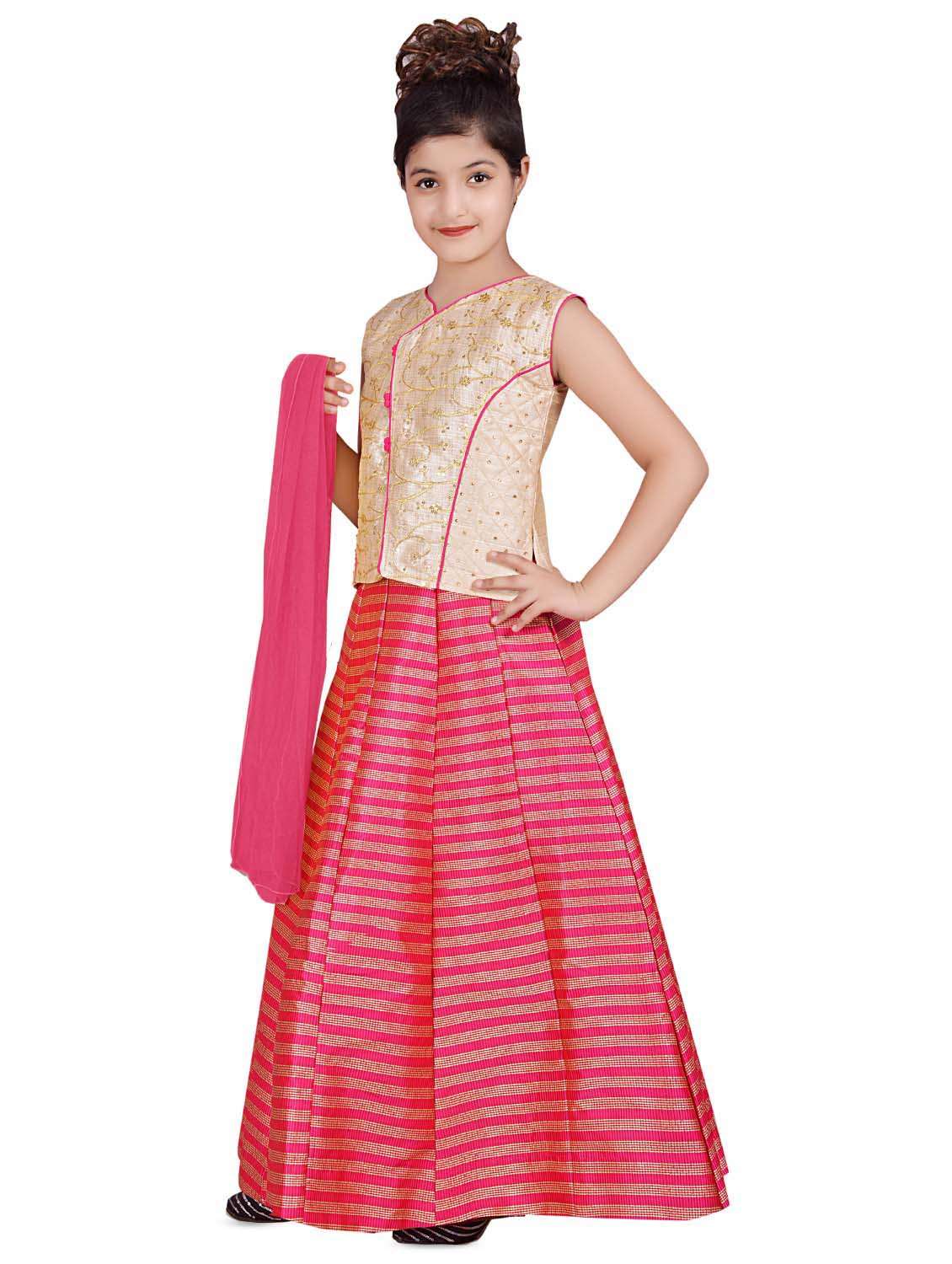 pink silk blend lehenga choli - 16765921 - Standard Image - 1