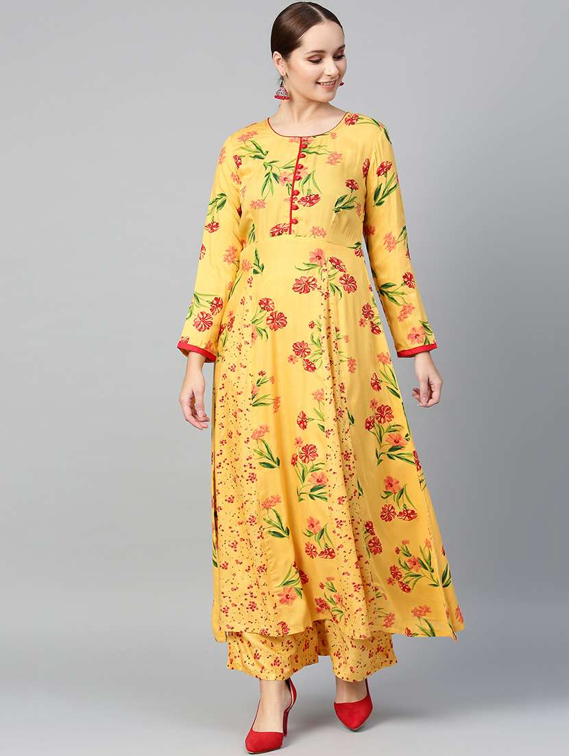 floral kurta palazzo set