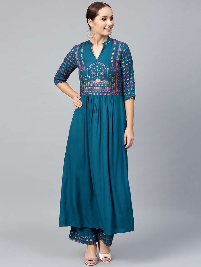 printed kurta palazzo set