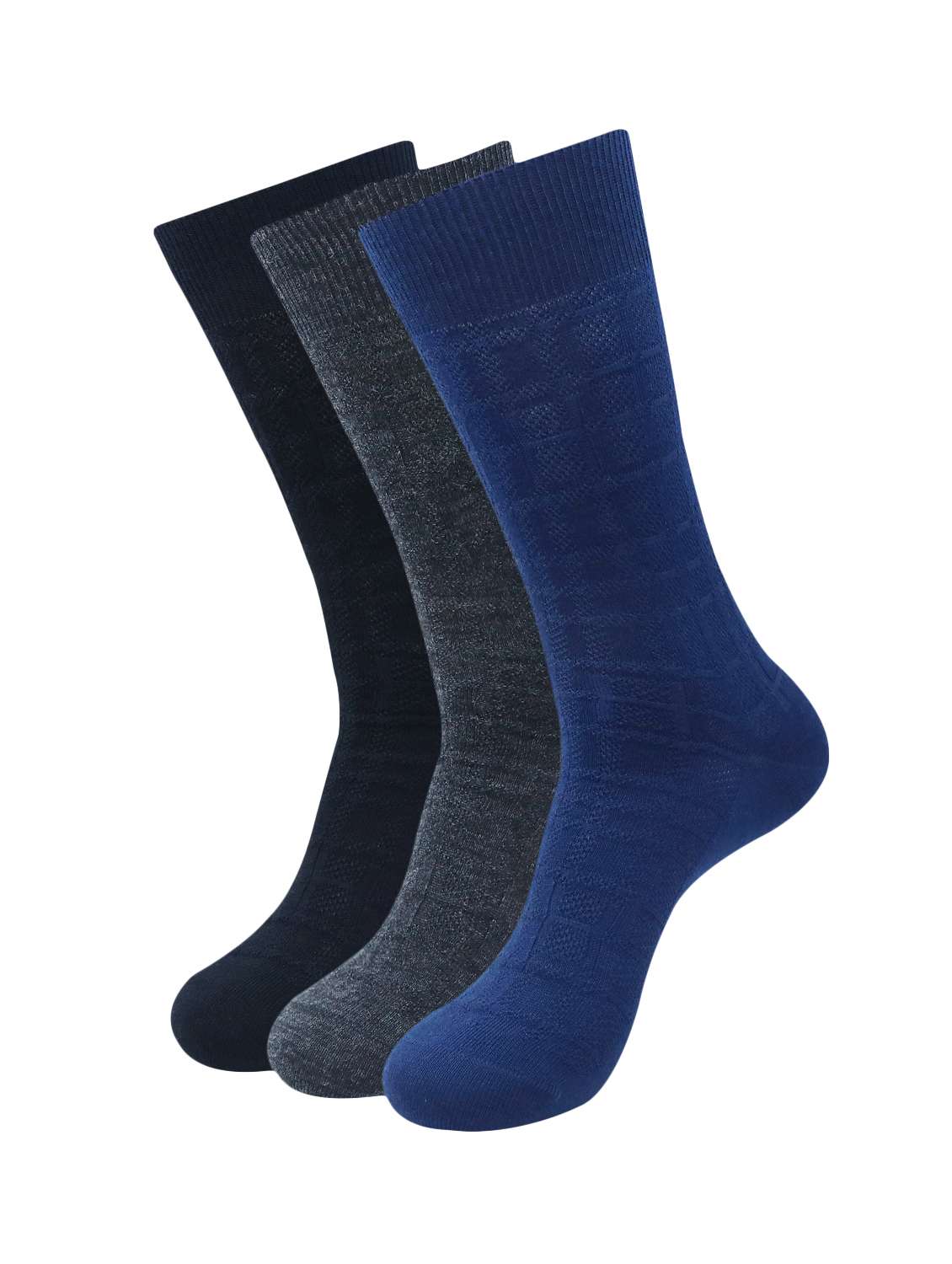 men set of 3 solid above ankle length socks