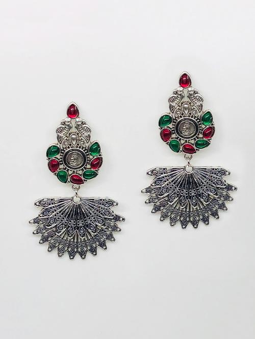 multi colored metal jhumka earring - 16767514 - Standard Image - 0