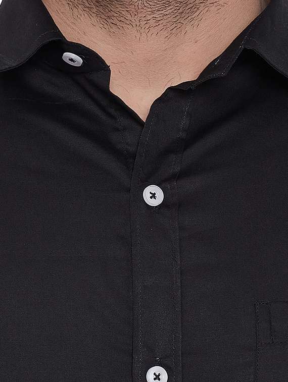 mens solids formal shirt - 16769234 - Standard Image - 4