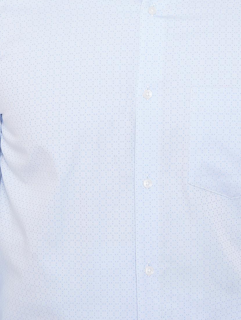 light blue printed formal shirt - 16769291 - Standard Image - 4