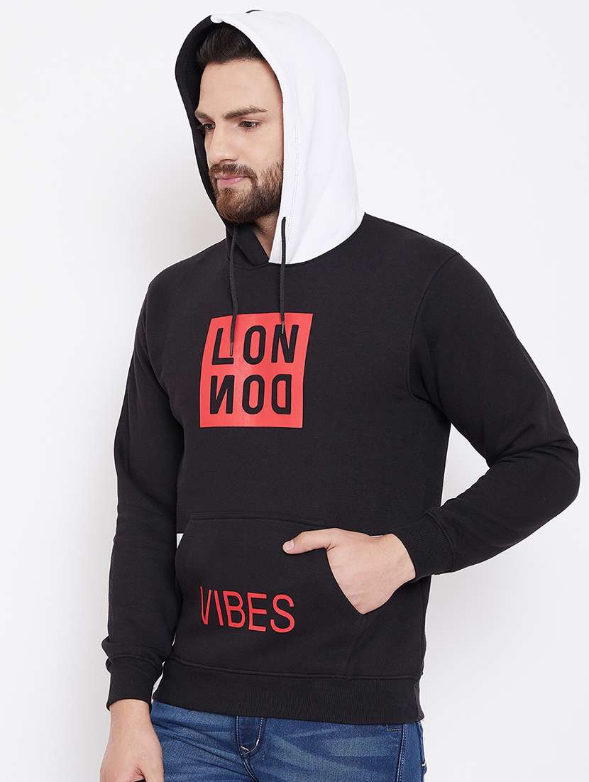 black chest print sweatshirt - 16769310 -  Standard Image - 1