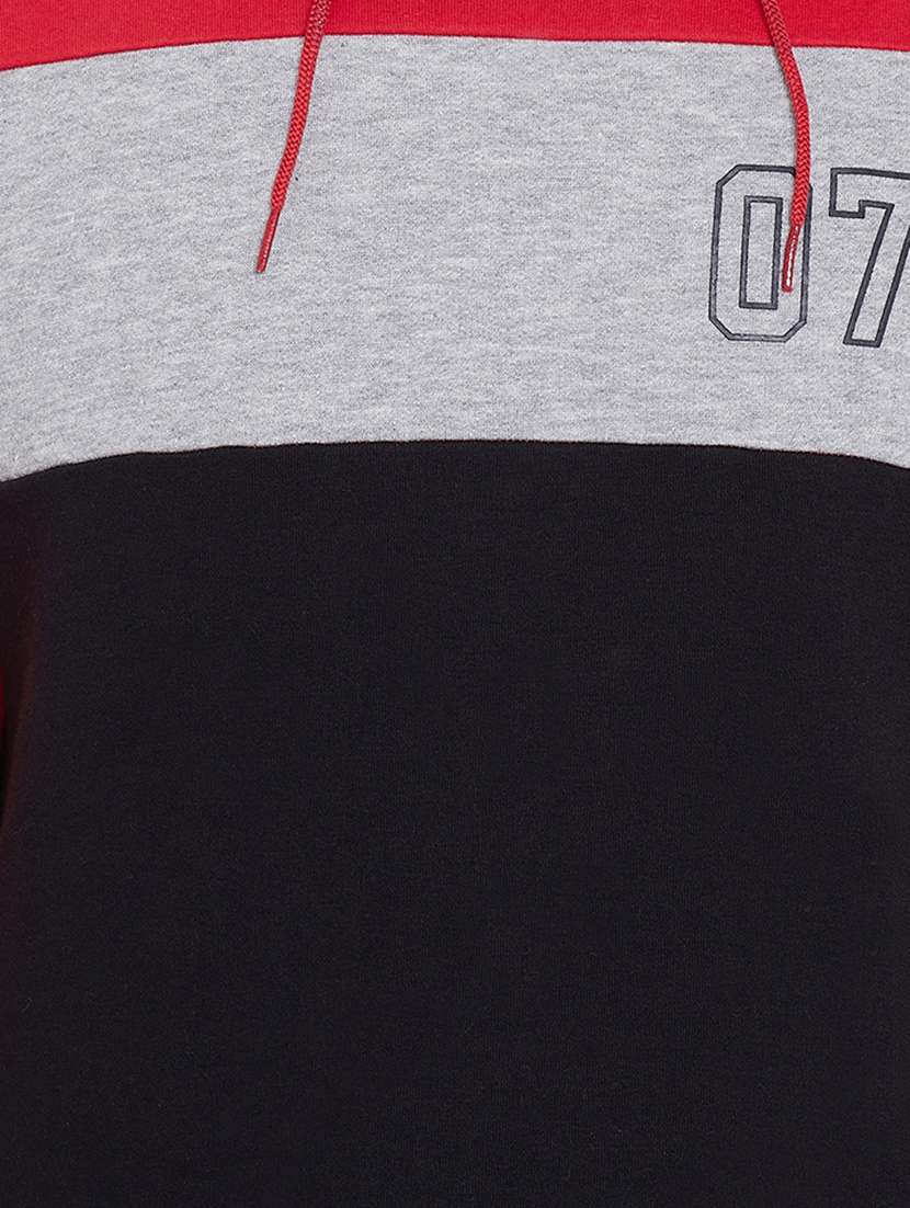 red color block sweatshirt - 16769312 -  Standard Image - 4
