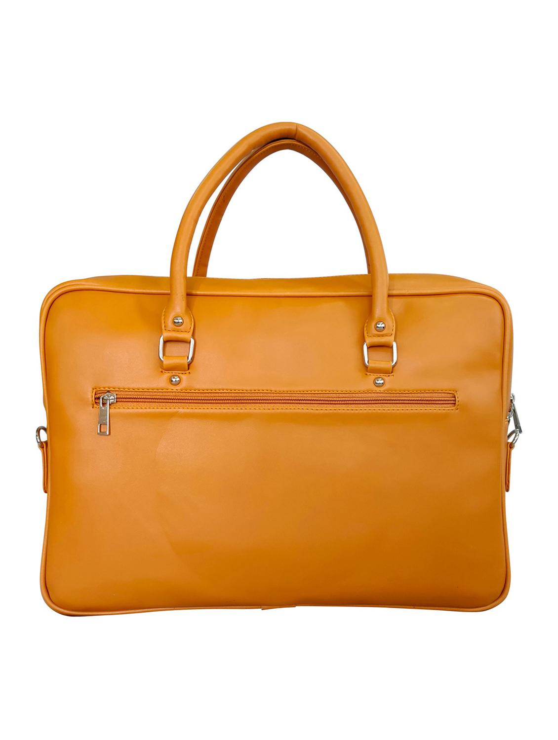 tan leatherette laptop bag - 16769521 - Standard Image - 1
