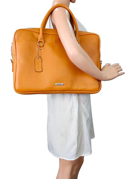 tan leatherette laptop bag - 16769521 - Standard Image - 4