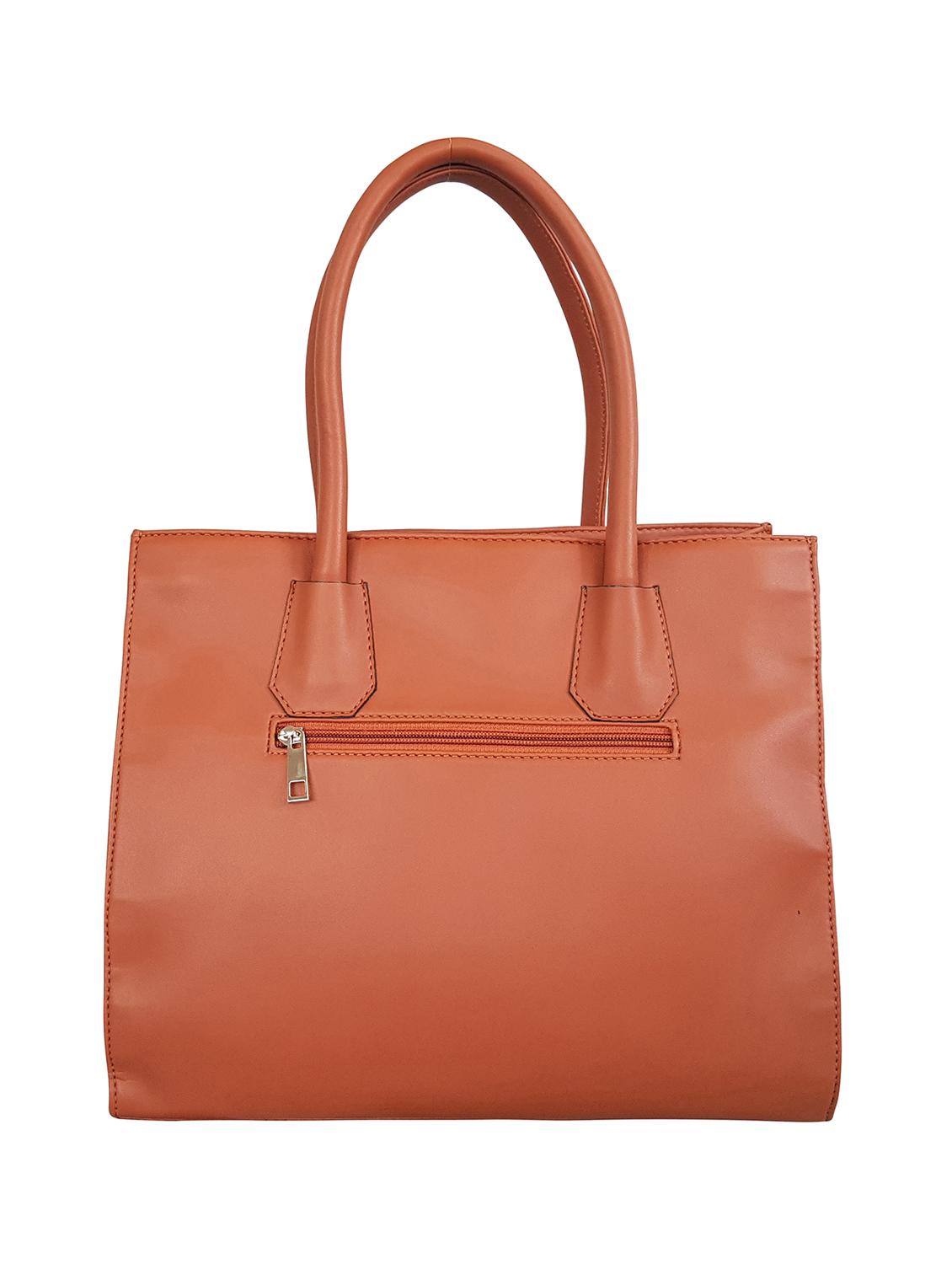 tan leatherette regular handbag - 16769623 - Standard Image - 1