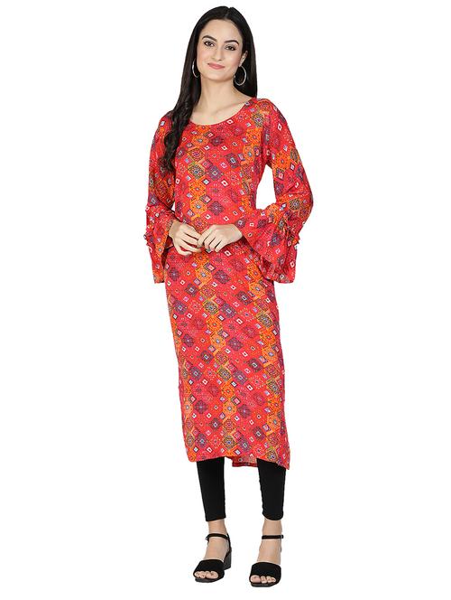 women's straight kurta - 16770076 - Standard Image - 0
