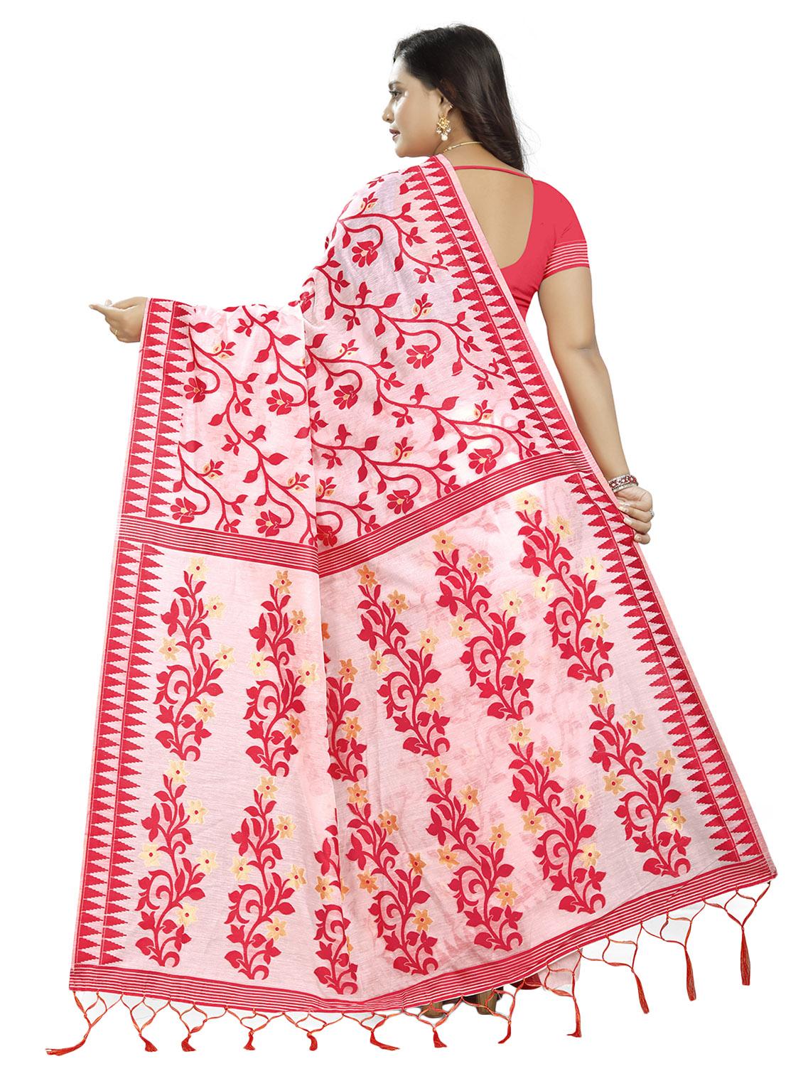 floral jamdani saree with blouse - 16770755 -  Standard Image - 1