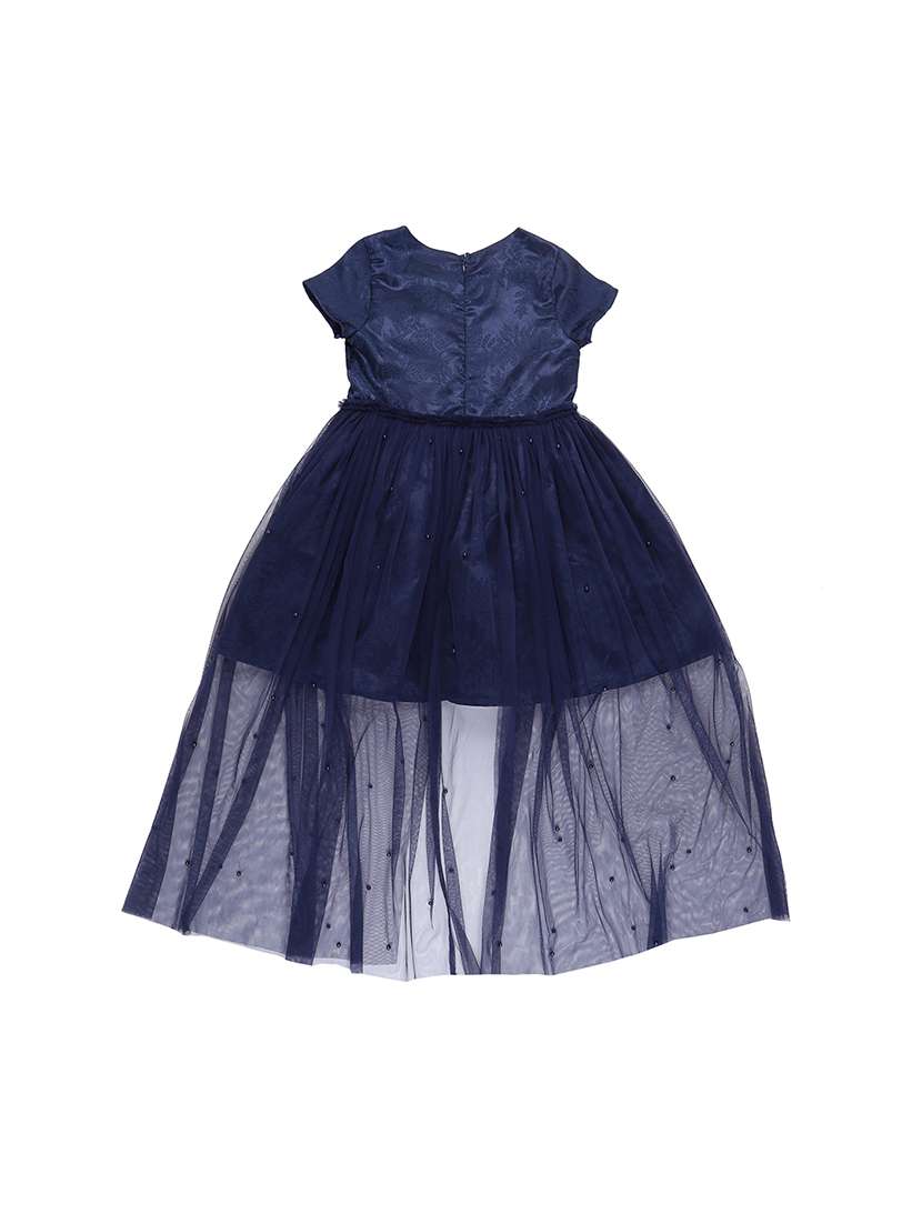 sheer net cotton blend frock - 16772471 - Standard Image - 1