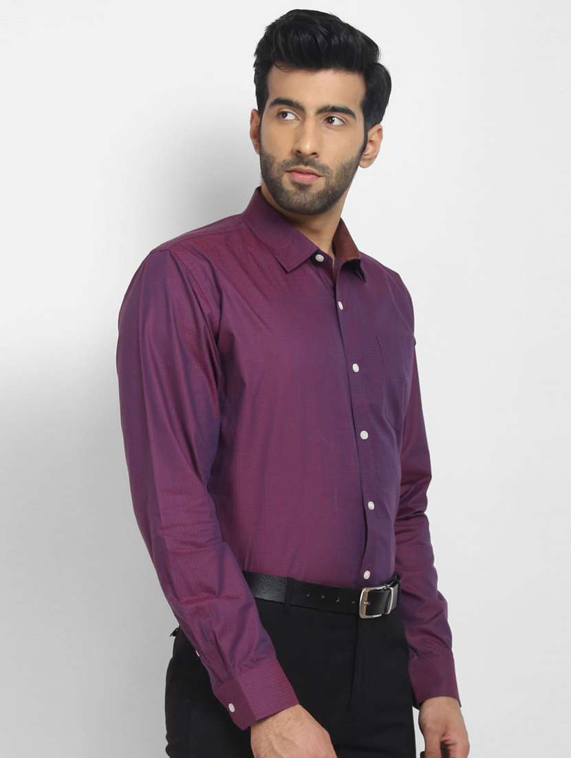 mens self design formal shirt - 16773403 -  Standard Image - 1