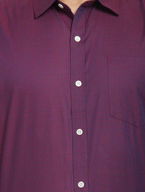 mens self design formal shirt - 16773403 - Standard Image - 4