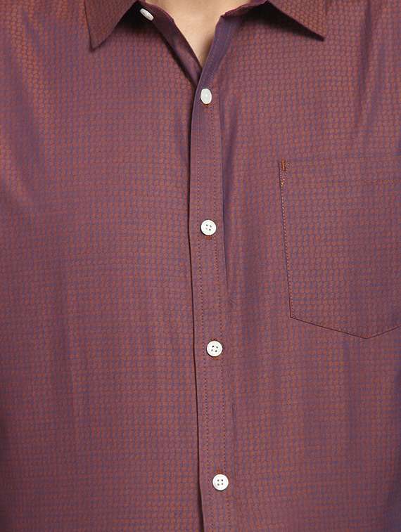 mens self design formal shirt - 16773404 - Standard Image - 4
