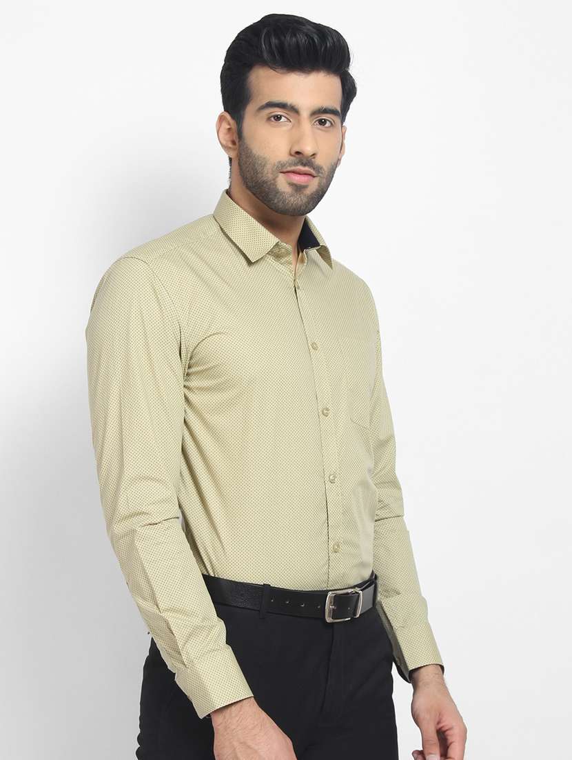 mens micro print formal shirt - 16773425 -  Standard Image - 1