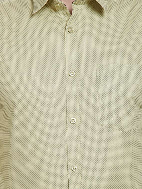 mens micro print formal shirt - 16773425 - Standard Image - 4