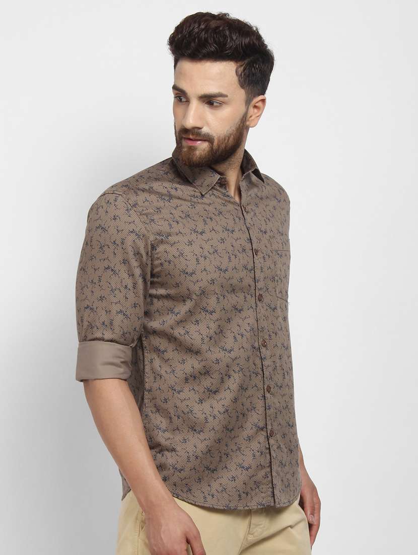 mens printed casual shirt - 16773432 - Standard Image - 1