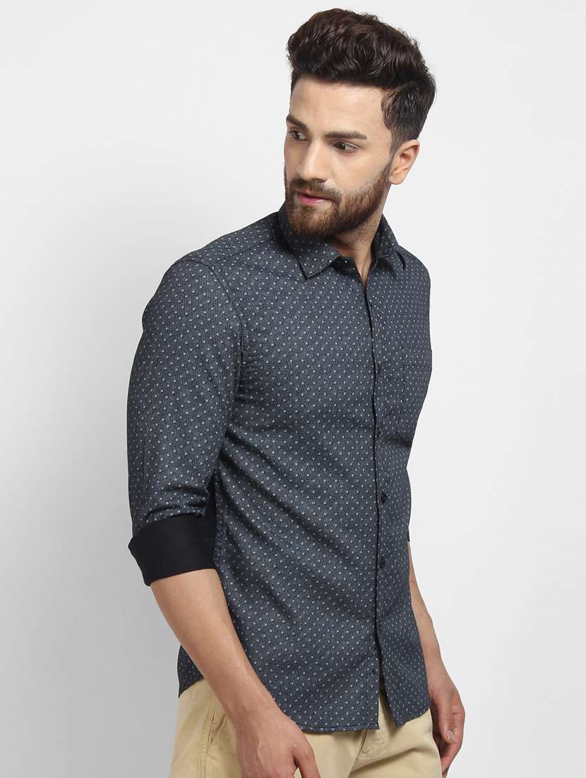 mens printed casual shirt - 16773433 - Standard Image - 1