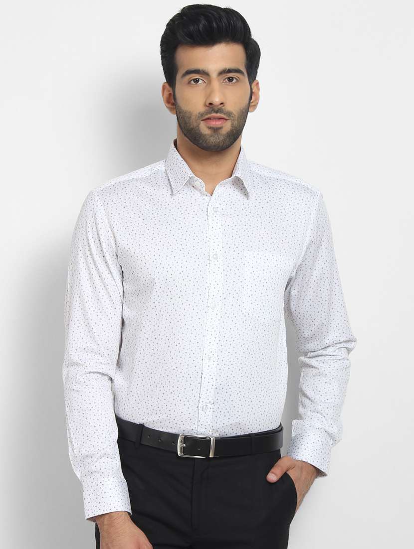 mens micro print formal shirt
