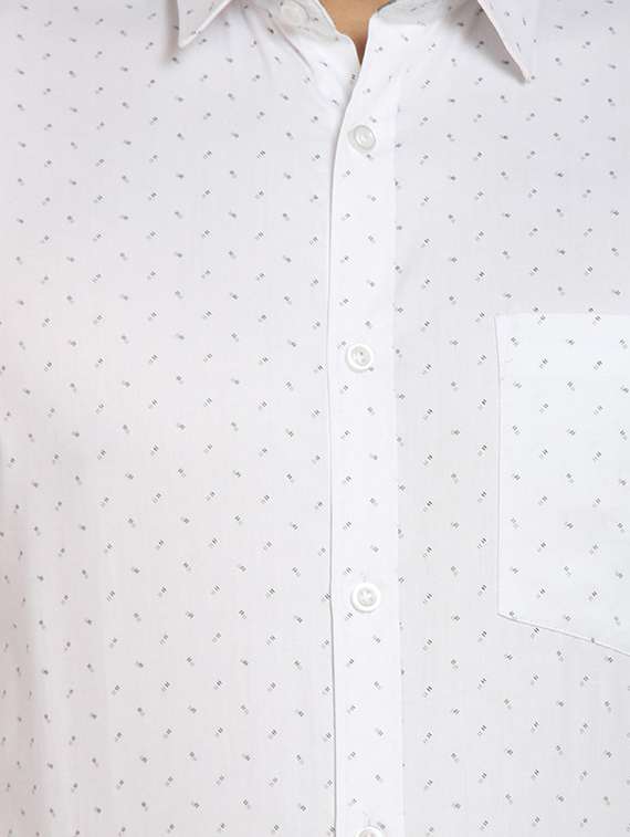 mens micro print formal shirt - 16773437 - Standard Image - 4