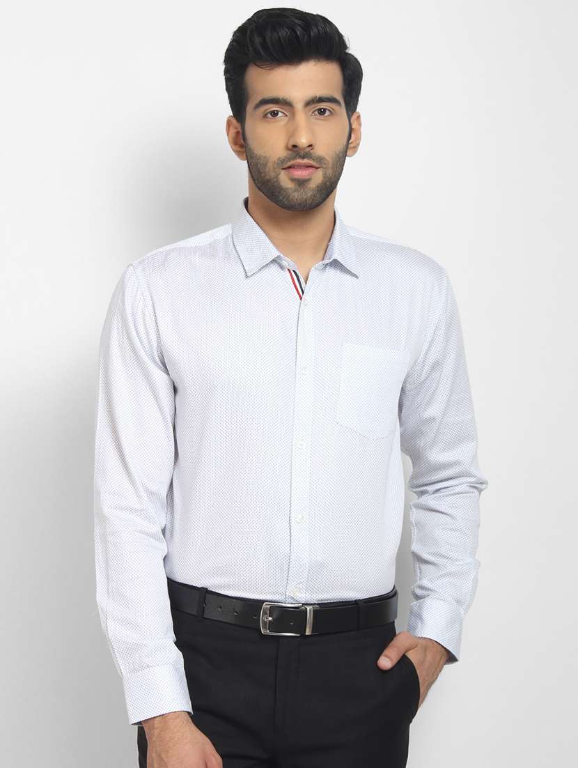 mens micro print formal shirt