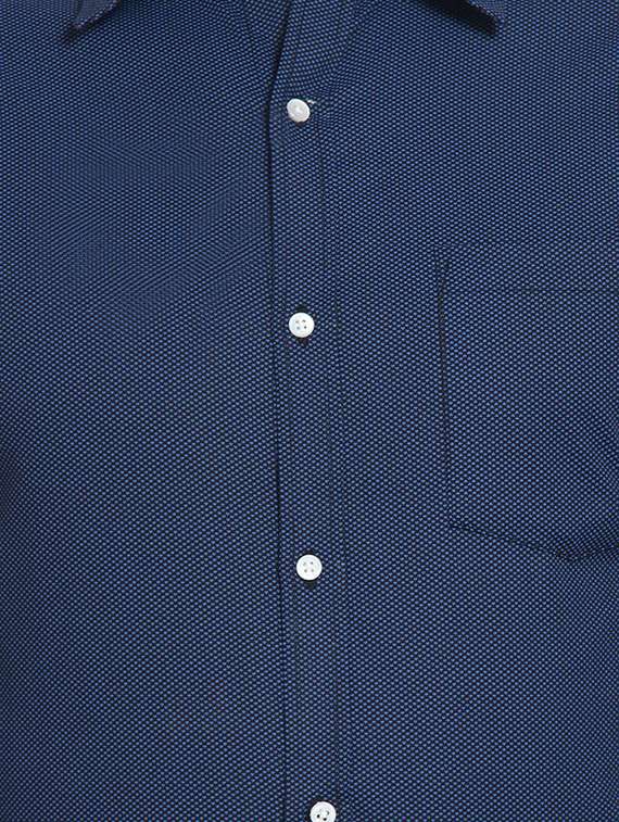 mens micro print formal shirt - 16773473 - Standard Image - 4
