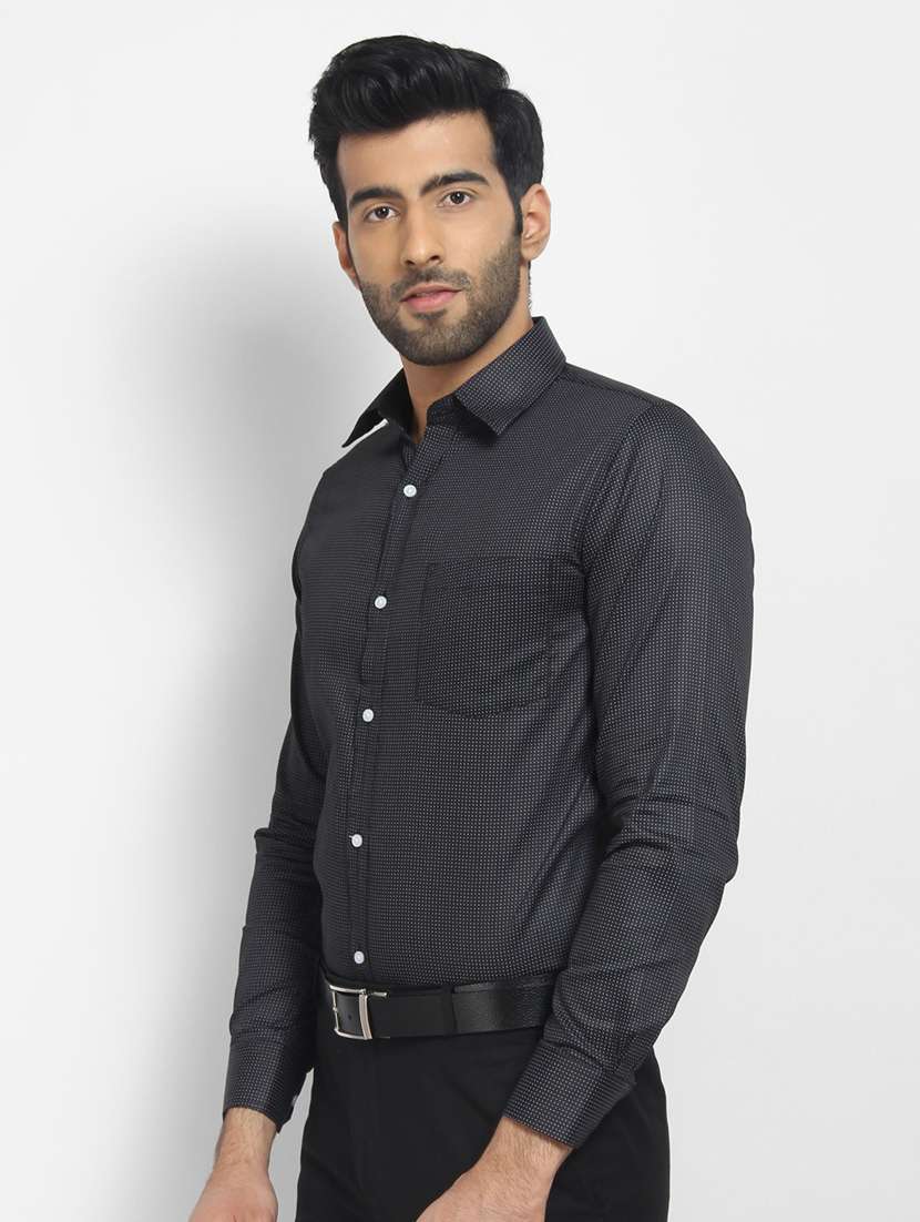 mens micro print formal shirt - 16773475 -  Standard Image - 1