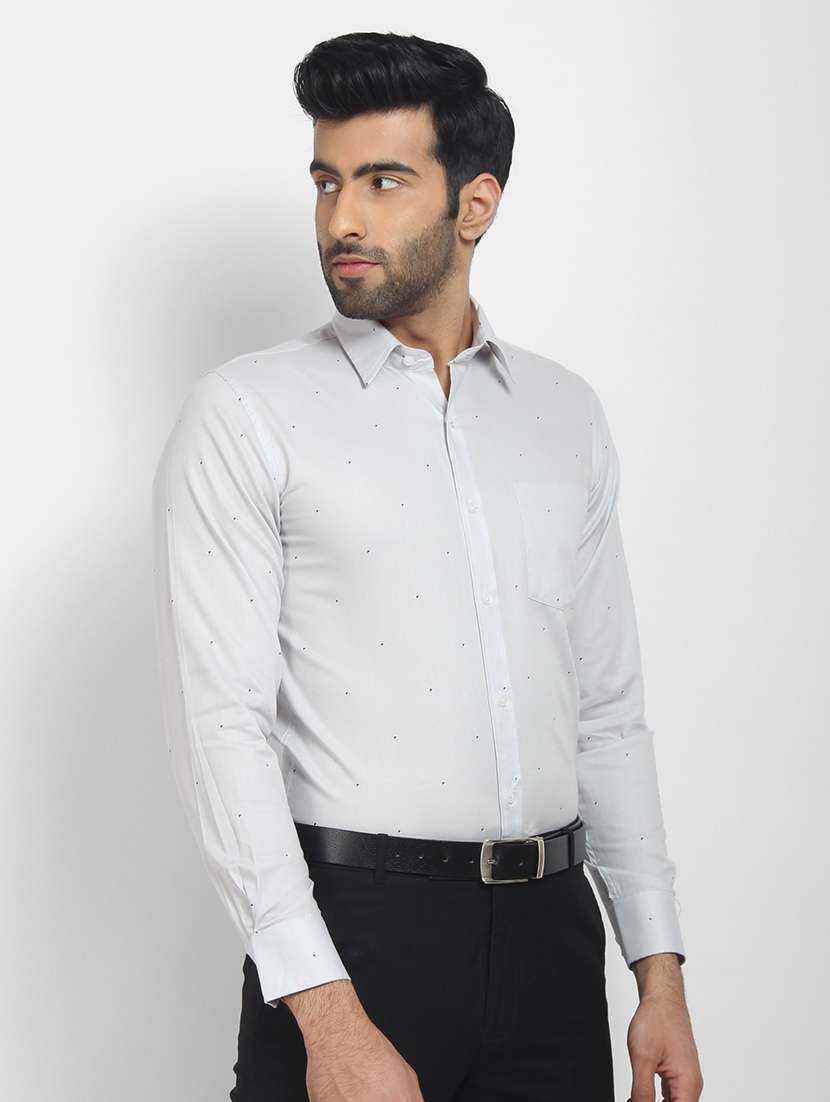 mens micro print formal shirt