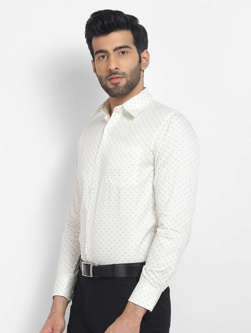mens micro print formal shirt - 16773479 -  Standard Image - 1