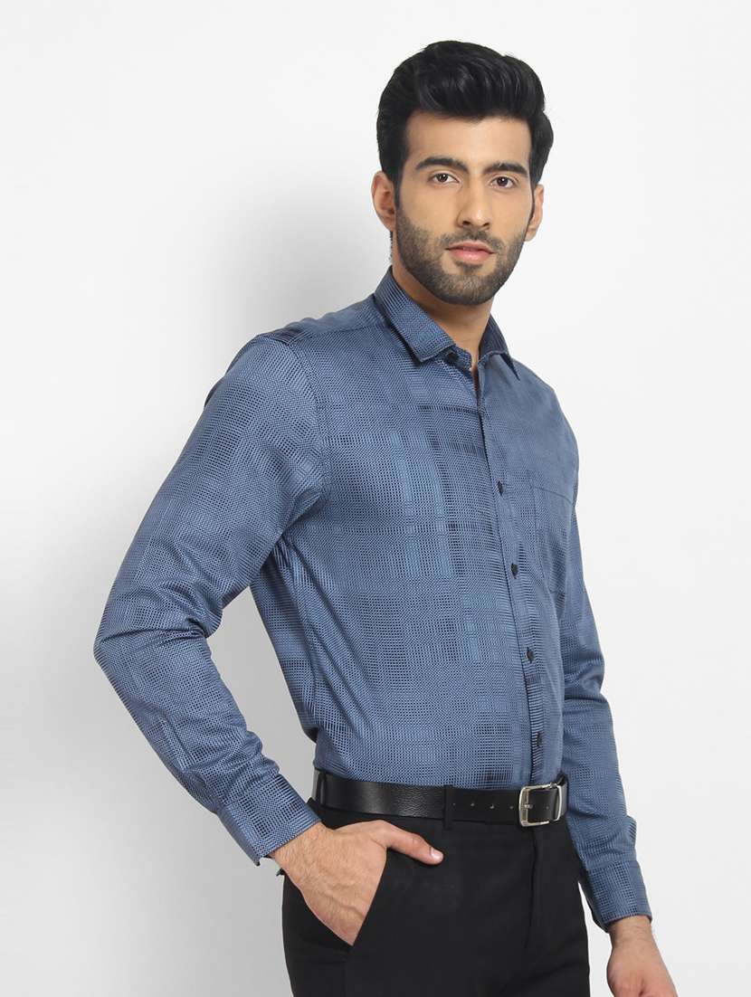 mens micro print formal shirt - 16773493 -  Standard Image - 1