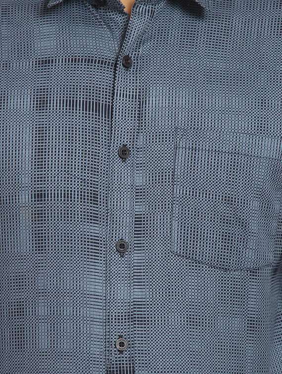 mens micro print formal shirt - 16773493 -  Standard Image - 4