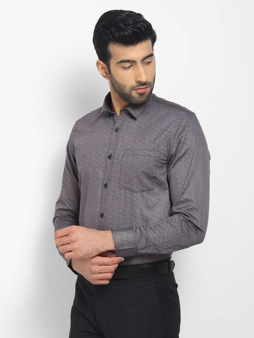 mens micro print formal shirt - 16773506 -  Standard Image - 1