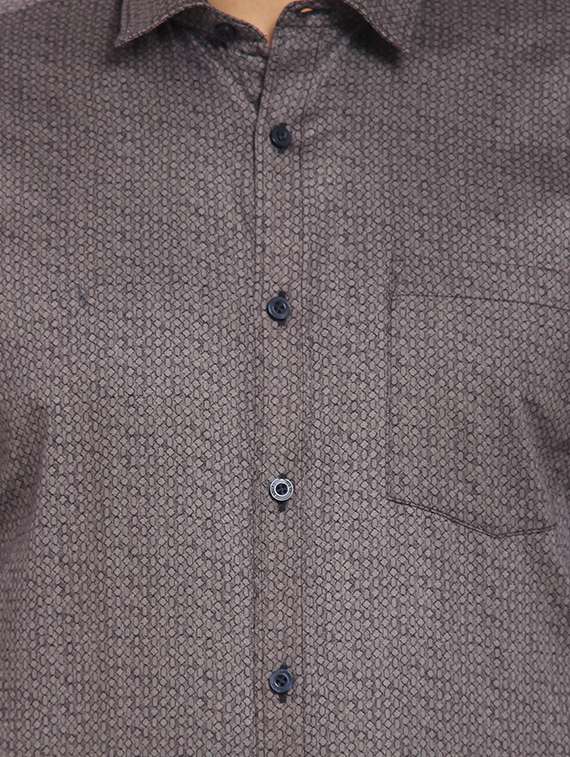 mens micro print formal shirt - 16773506 -  Standard Image - 4